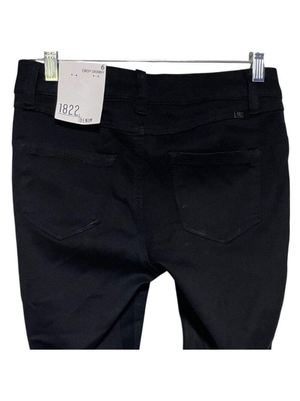 1822 Denim Womens Crop Skinny Jeans Size 6 Black Stretch Lightweight Summer - Picture 9 of 12